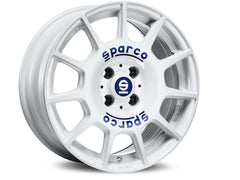 Sparco Terra 4x108 16" 7J ET25 White Blue Lettering Alloy Wheel