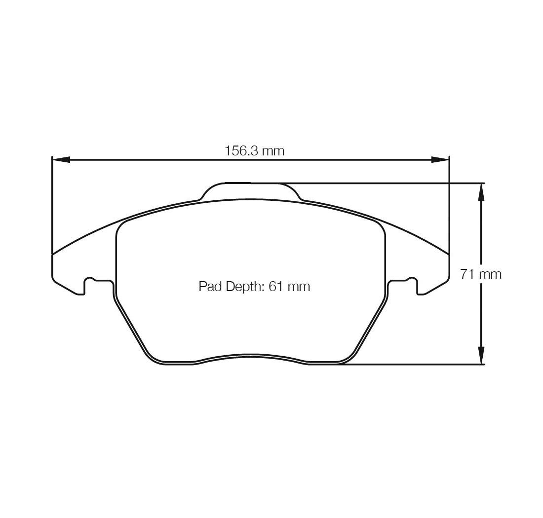 PBS ProComp Performance Brake Pads (FRONT) 8311PC - Volkswagen Scirocco R 137