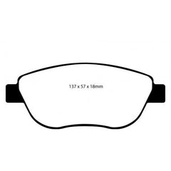 PBS ProRace Performance Brake Pads (FRONT) - Abarth 500/595/695 312