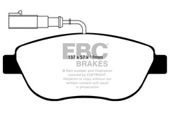 EBC Ultimax2 Brake Pads (FRONT) - Abarth 500/595/695 312