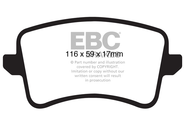 EBC Redstuff Brake Pads (REAR) - Audi S4 Quattro B8
