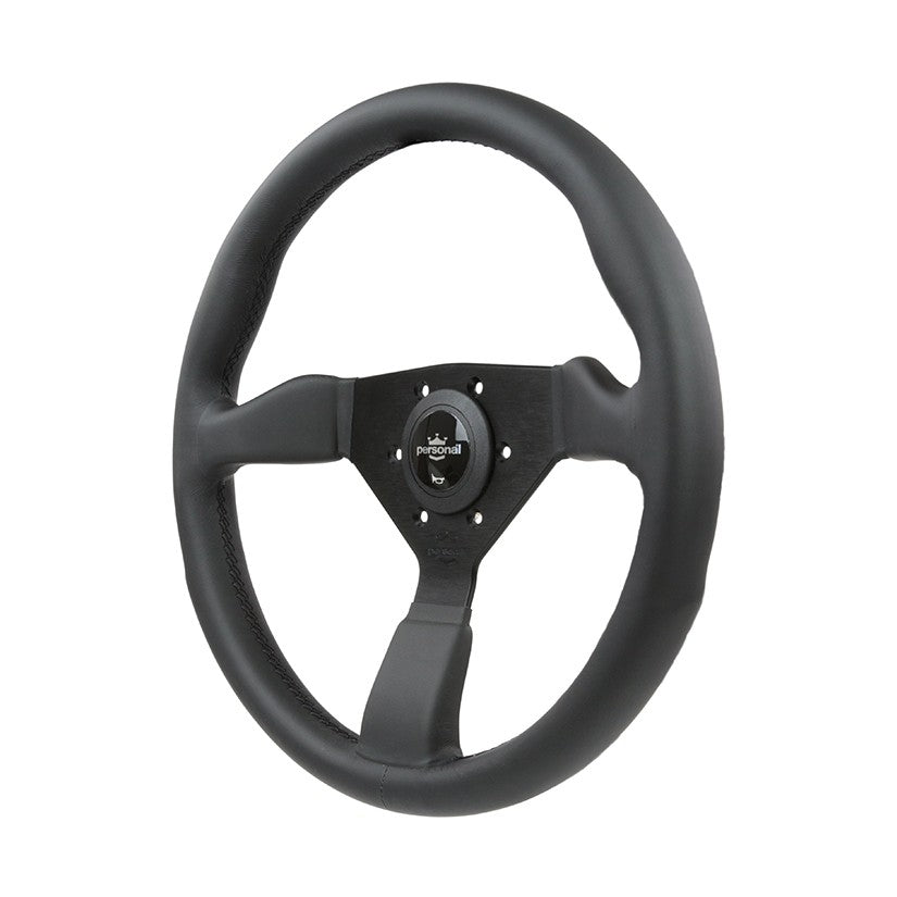 Personal Grinta Leather Steering Wheel (Black Stitching) - 350mm