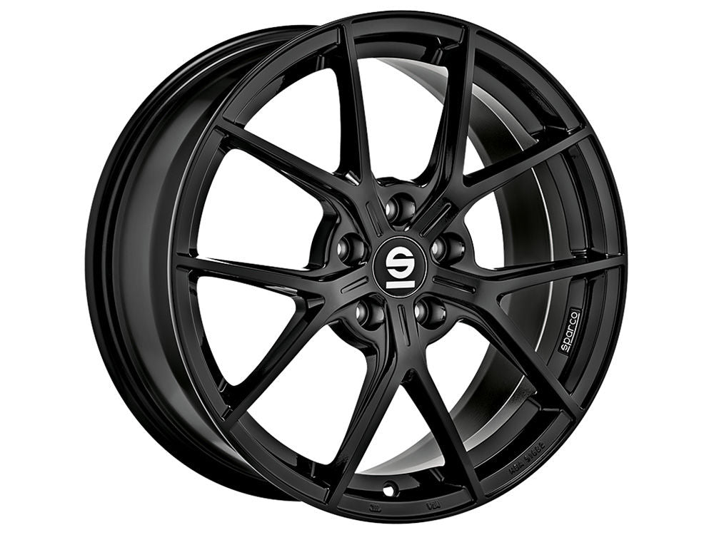 Sparco Podio 5x112 18" 8J ET48 Gloss Black Alloy Wheel