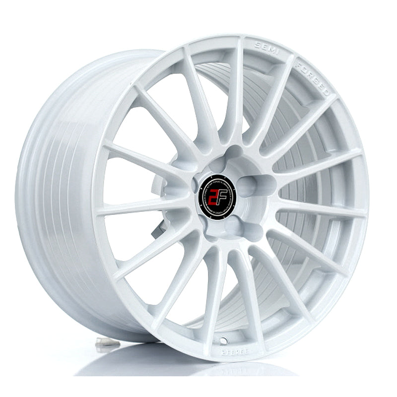 2FORGE ZF1 Custom PCD 17" 9.5J ET0-45 White Alloy Wheel