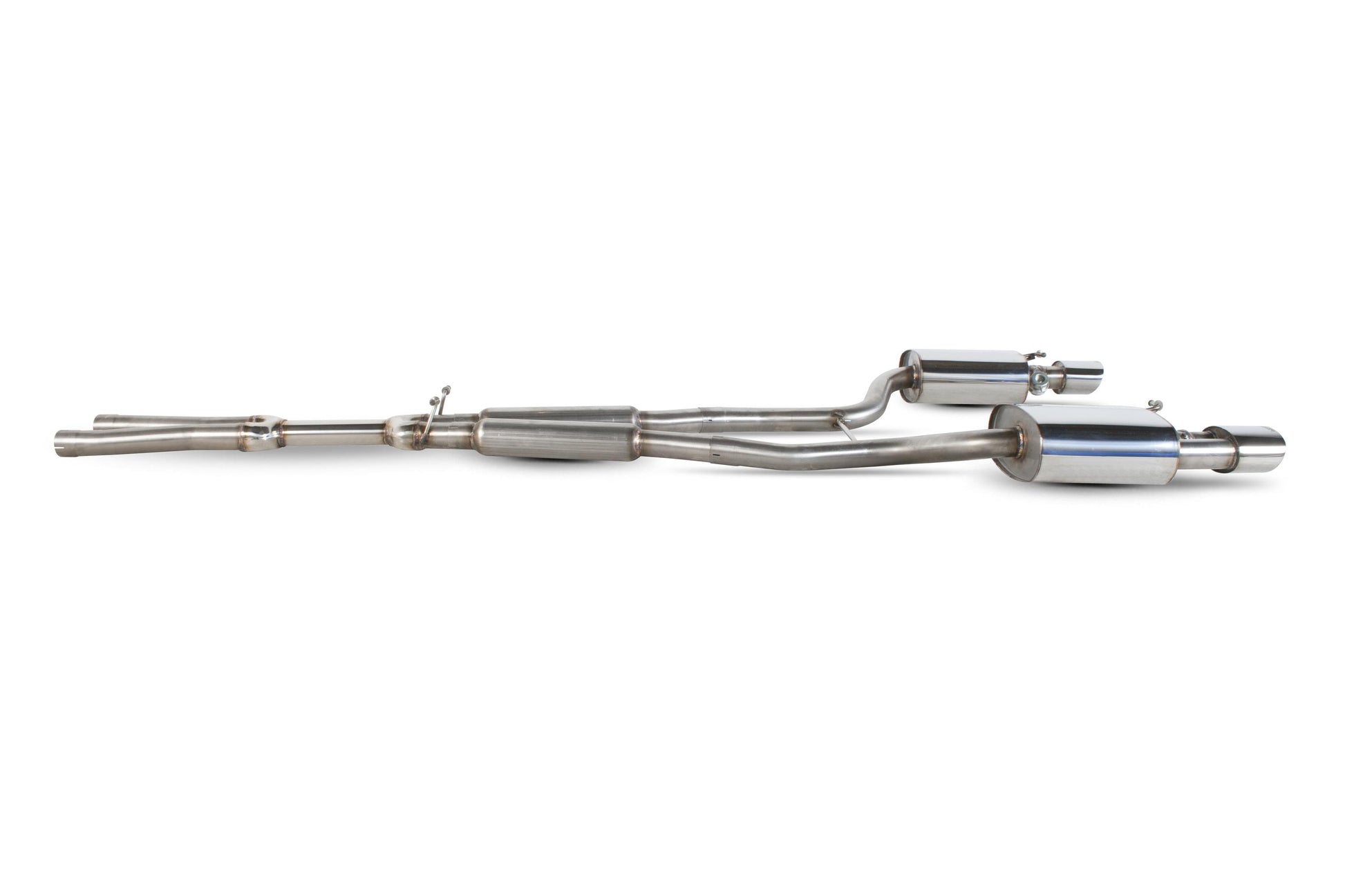 Scorpion Resonated Cat Back Exhaust System With Vacuum Valves (Evo Tip) - Audi RS4 4.2 V8 B7