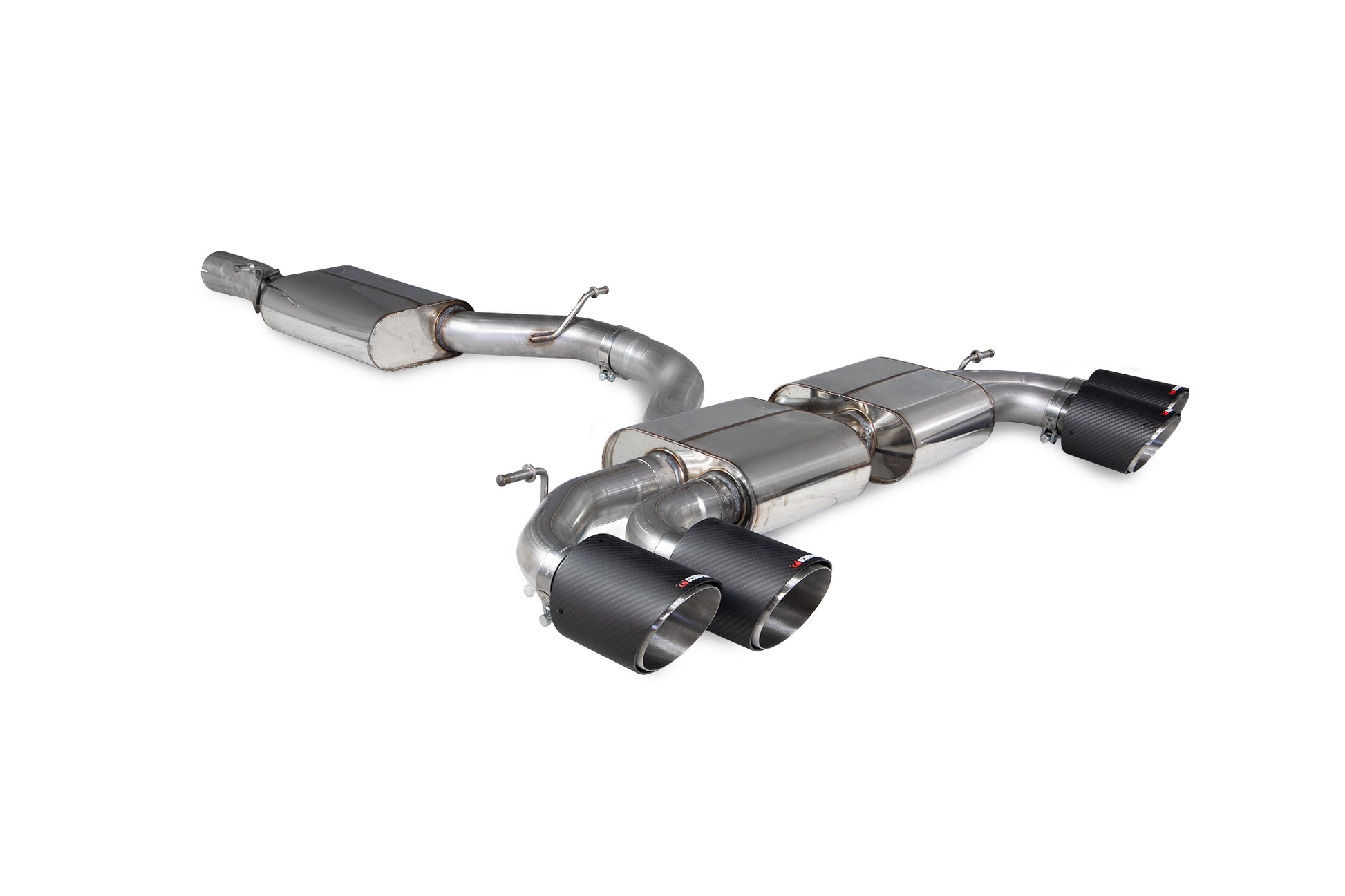 Scorpion Resonated Cat-GPF Exhaust Back System (Non-Valved - Ascari Tip) - Audi S3 8Y Sportback