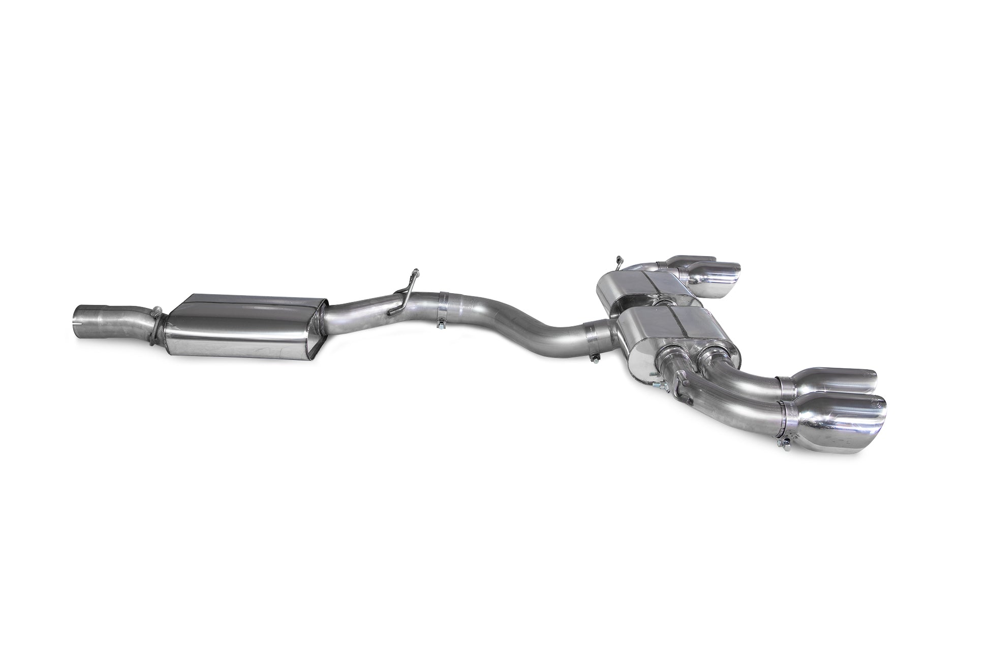 Scorpion Non-Resonated Cat-GPF Exhaust Back System (Non-Valved - Daytona Tip) - Audi S3 8Y Sportback