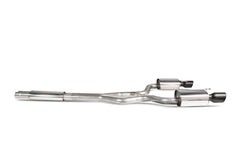Scorpion Resonated Cat Back Exhaust System (Daytona Black Tip) - Ford Mustang 5.0 V8 GT Non GPF Model Only