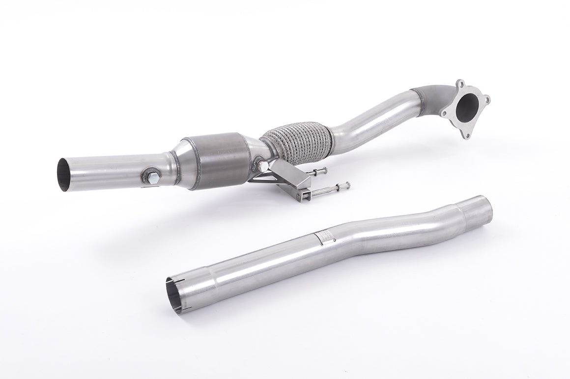Milltek Cast Downpipe with HJS High Flow Sports Cat Exhaust - Audi A3 1.8 TSI 2WD 3-Door 2008-2012