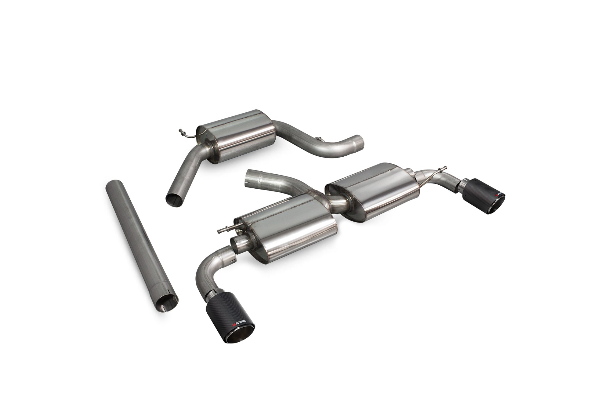 Scorpion Resonated Cat Back Exhaust System (Ascari Tip) - Volkswagen Scirocco R