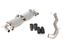 Scorpion Non-Resonated Cat Back Exhaust System (Valved - Daytona Black Tip) - Volkswagen Golf MK7 R