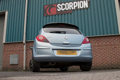 Scorpion Resonated Cat Back Exhaust System (Daytona Tip) - Vauxhall Corsa D 1.0-1.2-1.4