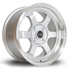 Rota Grid-V 4x108 15" 7J ET20 Silver (Polished Lip) Alloy Wheel