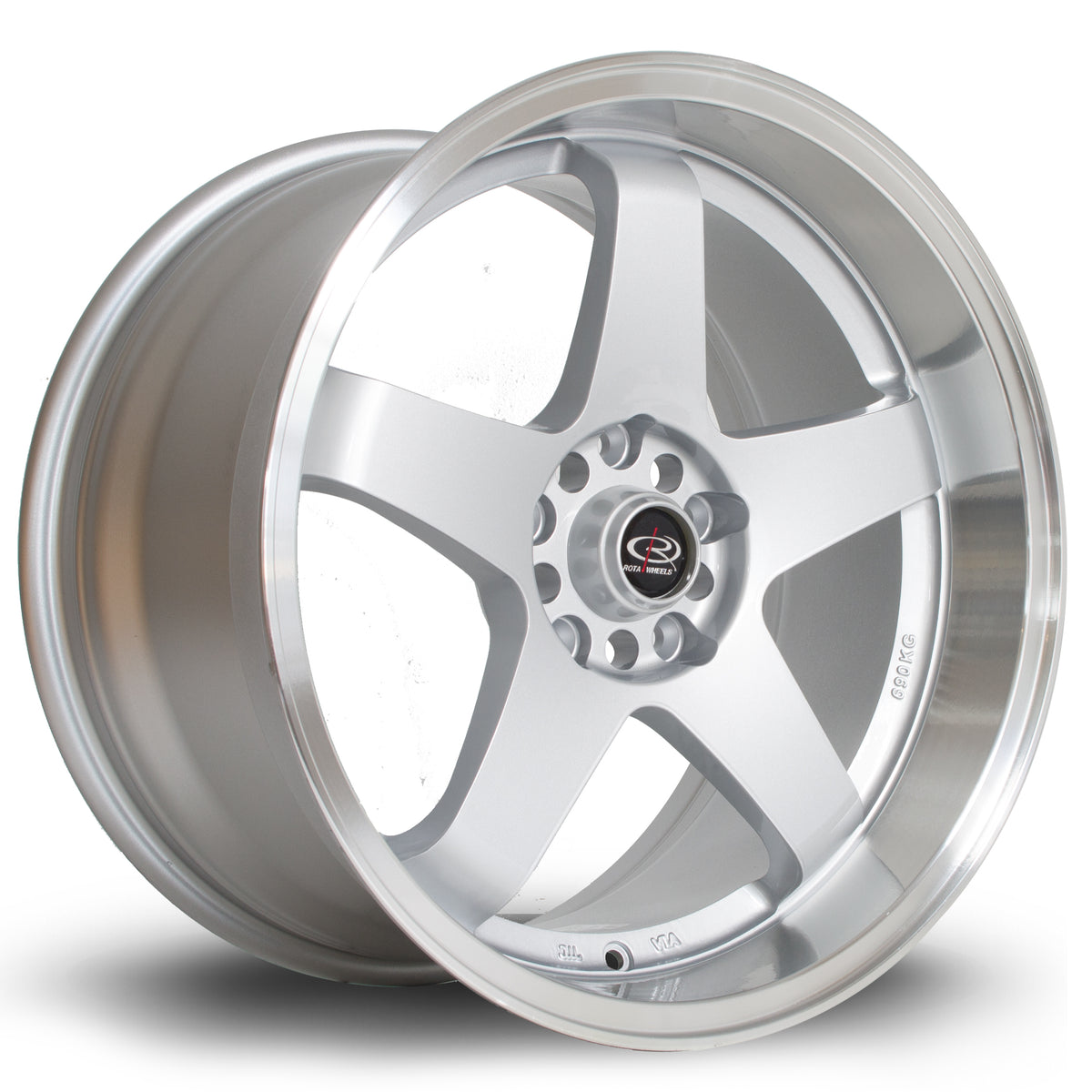Rota GTR-D 5x114 18" 9.5J ET25 Silver (Polished Lip) Alloy Wheel