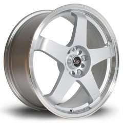 Rota GTR 5x114 18" 8.5J ET30 Silver (Polished Lip) Alloy Wheel
