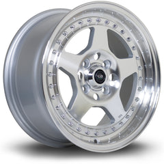 Rota Kyusha 4x100 15" 7J ET38 Silver (Polished Face) Alloy Wheel