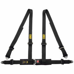 OMP 4M Road 4 Point Bolt In Harness (ECE Approved) - Black