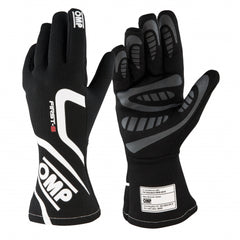 OMP First-S Racing Gloves (FIA Approved) - Black