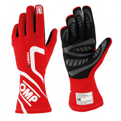 OMP First-S Racing Gloves (FIA Approved) - Red