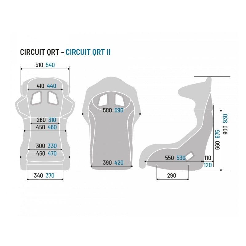 Sparco Circuit QRT Fibreglass Fixed Bucket Seat (FIA Approved) - Black Cloth