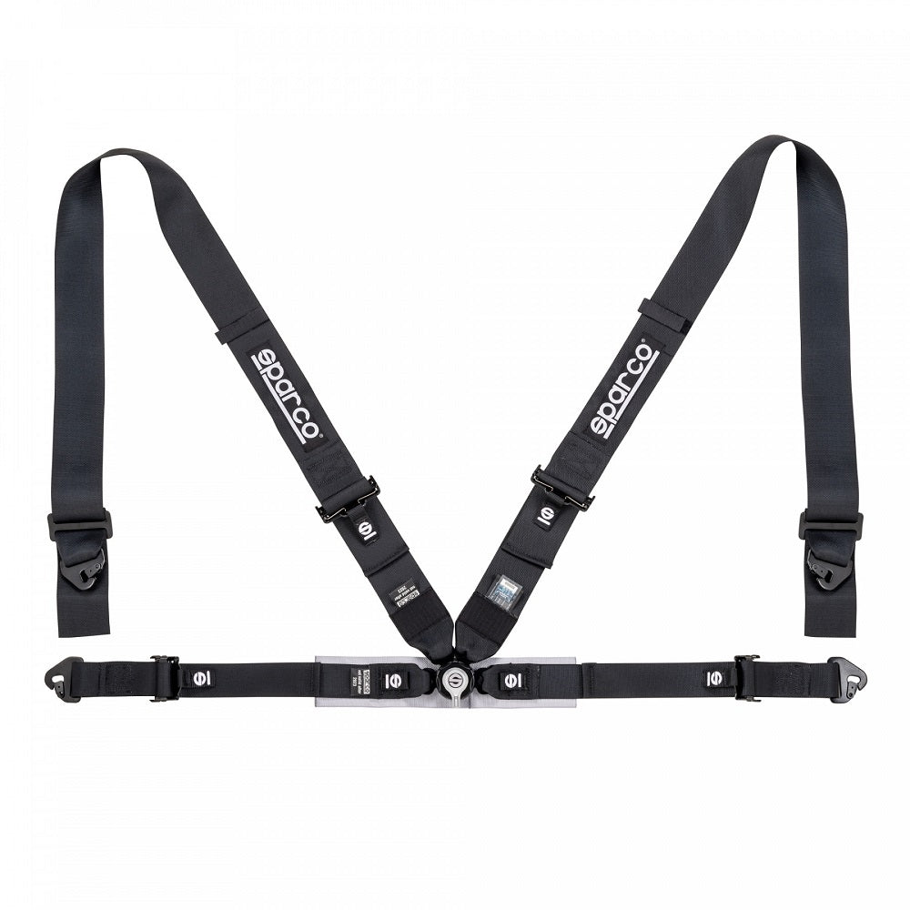 Sparco Club Racer 4 Point Clip In Harness (FIA Approved) - Black
