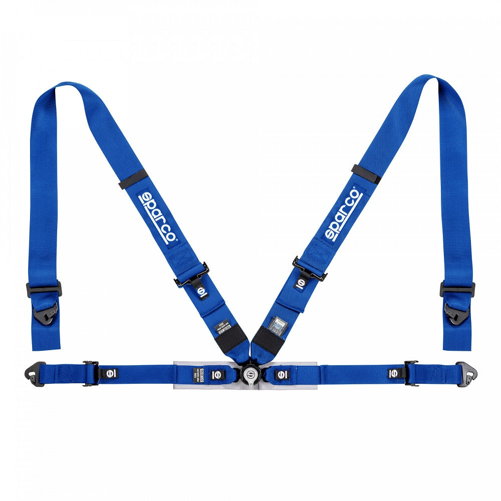 Sparco Club Racer 4 Point Clip In Harness (FIA Approved) - Blue