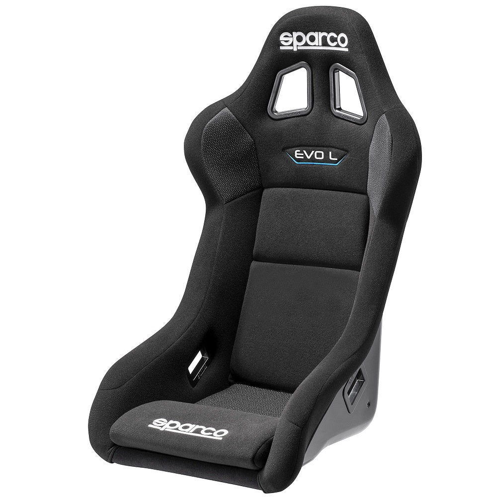 Sparco EVO/EVO L/EVO XL QRT Fibreglass Fixed Bucket Seat (FIA Approved) - Black Cloth
