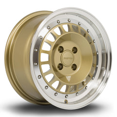 Rota Speciale 4x100 15" 7J ET20 Gold (Polished Lip) Alloy Wheel