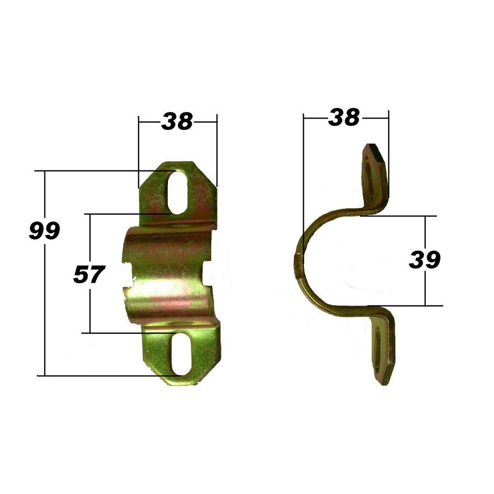 SuperPro Anti Roll Bar ARB Bush Bracket Kit - (SPF0981K) Measurements