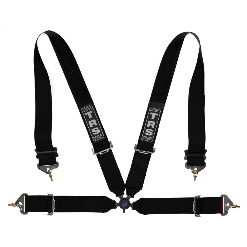 TRS Magnum 4 Point Clip In Harness (FIA Approved) - Black